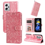 Custodia per telefono in pelle di girasole goffrata, For Xiaomi Redmi K40S / Poco F4, For Xiaomi Redmi Note 11T Pro/Poco X4 GT, For Infinix Hot 12, For Infinix Hot 12 Play
