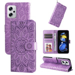 Custodia per telefono in pelle di girasole goffrata, For Xiaomi Redmi K40S / Poco F4, For Xiaomi Redmi Note 11T Pro/Poco X4 GT, For Infinix Hot 12, For Infinix Hot 12 Play