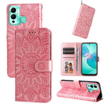 Custodia per telefono in pelle di girasole goffrata, For Xiaomi Redmi K40S / Poco F4, For Xiaomi Redmi Note 11T Pro/Poco X4 GT, For Infinix Hot 12, For Infinix Hot 12 Play