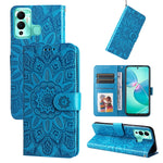Custodia per telefono in pelle di girasole goffrata, For Xiaomi Redmi K40S / Poco F4, For Xiaomi Redmi Note 11T Pro/Poco X4 GT, For Infinix Hot 12, For Infinix Hot 12 Play