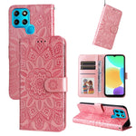 Custodia per telefono in pelle di girasole goffrata, For Infinix Smart 6