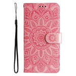 Custodia per telefono in pelle di girasole goffrata, For Infinix Smart 6