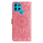 Custodia per telefono in pelle di girasole goffrata, For Infinix Smart 6