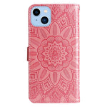 Custodia portafoglio in pelle goffrata per iPhone 14 Pro Max