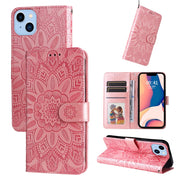 Custodia per telefono in pelle di girasole goffrata, For iPhone 14, For iPhone 14 Plus, For iPhone 14 Pro, For iPhone 14 Pro Max