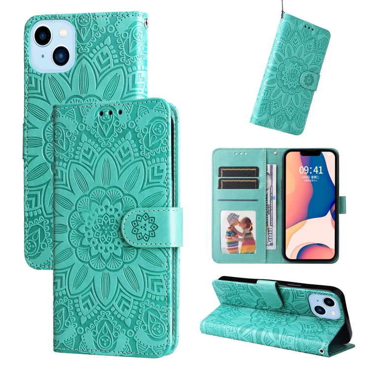 Custodia portafoglio in pelle goffrata per iPhone 14 Pro Max