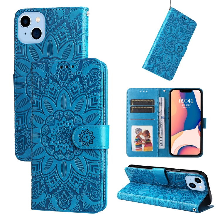 Custodia portafoglio in pelle goffrata per iPhone 14 Pro Max