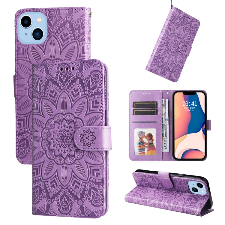 Custodia portafoglio in pelle goffrata per iPhone 14 Pro Max