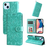 Custodia portafoglio in pelle goffrata per iPhone 14 Pro Max