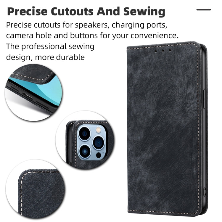 Custodia portafoglio in pelle con blocco RFID per iPhone 13 Pro M