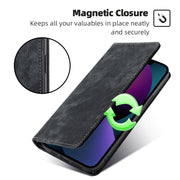 Custodia per telefono in pelle magnetica con spazzola antifurto, For iPhone 12, For iPhone 13, For iPhone 13 Pro, For iPhone 13 Pro Max