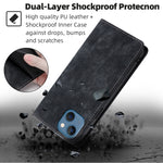 Custodia portafoglio in pelle con blocco RFID per iPhone 13 Pro M