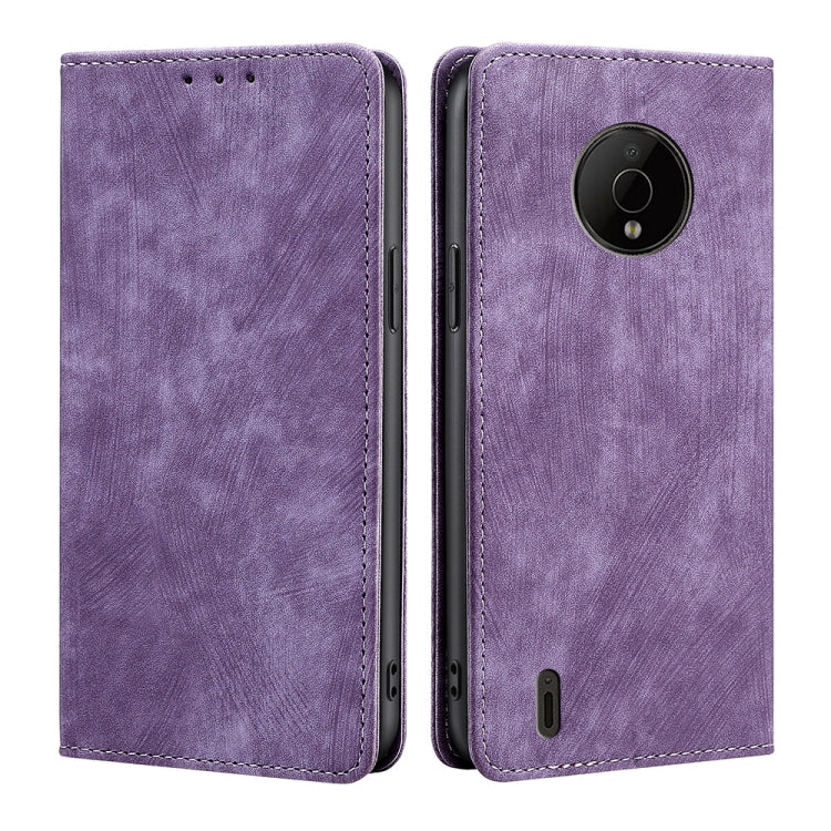 Custodia per telefono in pelle magnetica con spazzola antifurto, For Motorola Moto G Stylus/G Pro, For Motorola Moto G42 4G, For Motorola Moto G50, For Nokia C100, For Nokia C200