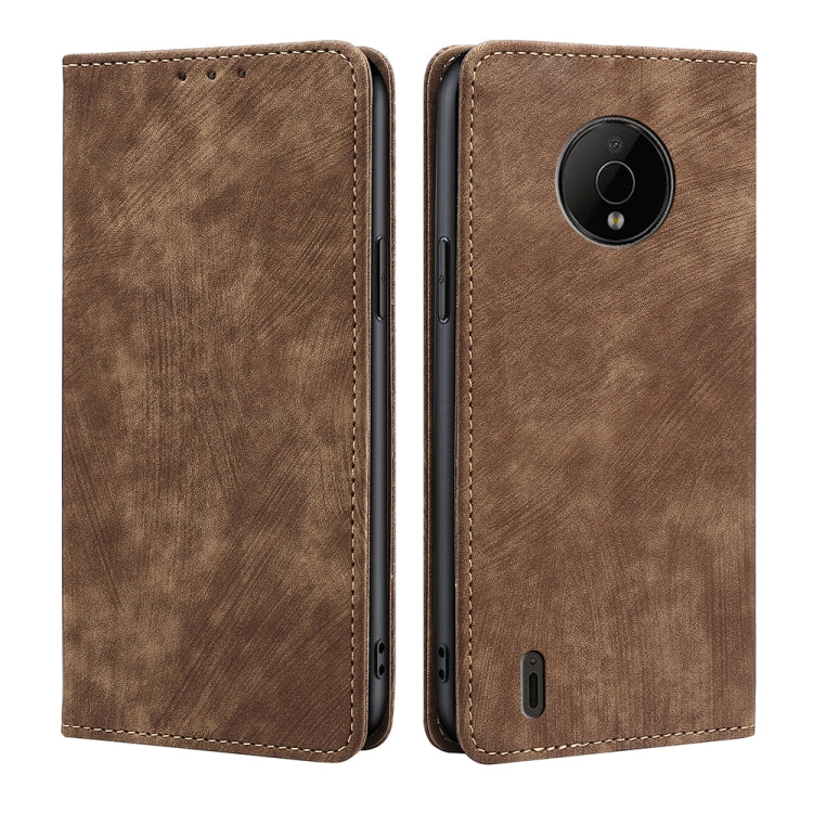 Custodia per telefono in pelle magnetica con spazzola antifurto, For Motorola Moto G Stylus/G Pro, For Motorola Moto G42 4G, For Motorola Moto G50, For Nokia C100, For Nokia C200