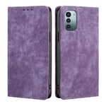 Custodia per telefono in pelle magnetica con spazzola antifurto, For Nokia G21/G11