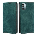 Custodia per telefono in pelle magnetica con spazzola antifurto, For Nokia G21/G11