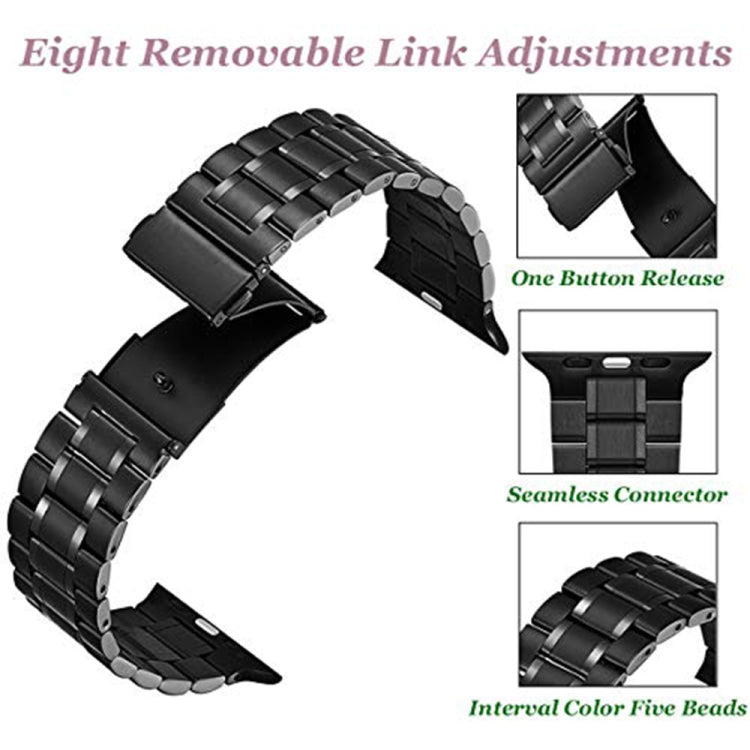 Cinturino per orologio in acciaio inossidabile a 5 sfere per la serie Apple Watch, 7 45mm / 6&SE&5&4 44mm / 3&2&1 42mm, 7 41mm / 6&SE&5&4 40mm / 3&2&1 38mm
