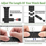 Cinturino per orologio in acciaio inossidabile a 5 sfere per la serie Apple Watch, 7 45mm / 6&SE&5&4 44mm / 3&2&1 42mm, 7 41mm / 6&SE&5&4 40mm / 3&2&1 38mm