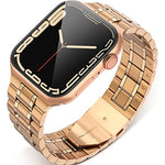 Cinturino per orologio in acciaio inossidabile a 5 sfere per la serie Apple Watch, 7 45mm / 6&SE&5&4 44mm / 3&2&1 42mm, 7 41mm / 6&SE&5&4 40mm / 3&2&1 38mm