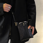 Borsa per cellulare con porta carte di credito in pietra, with Short Strap, with Long Strap, Zipper with Long Strap