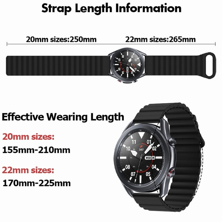 Per Xiaomi Haylou RT / RT2 / GST / GS / RS3 Cinturino per orologio in silicone magnetico con fibbia inversa universale