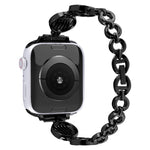 Cinturino in metallo con struttura in cristallo per la serie Apple Watch, 7 45mm / 6&SE&5&4 44mm / 3&2&1 42mm, 7 41mm / 6&SE&5&4 40mm / 3&2&1 38mm