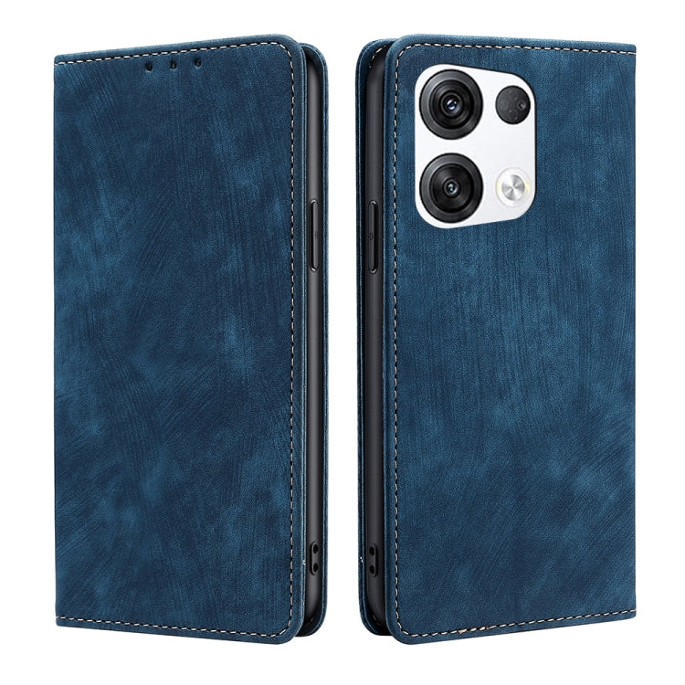 Custodia per telefono in pelle magnetica con spazzola antifurto RFID, For OPPO Reno6 Pro, For OPPO Reno8 5G, For OPPO Reno8 Pro+ 5G, For Realme 9 Pro/V25/Q5 5G