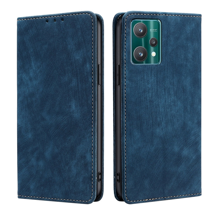 Custodia per telefono in pelle magnetica con spazzola antifurto RFID, For OPPO Reno6 Pro, For OPPO Reno8 5G, For OPPO Reno8 Pro+ 5G, For Realme 9 Pro/V25/Q5 5G