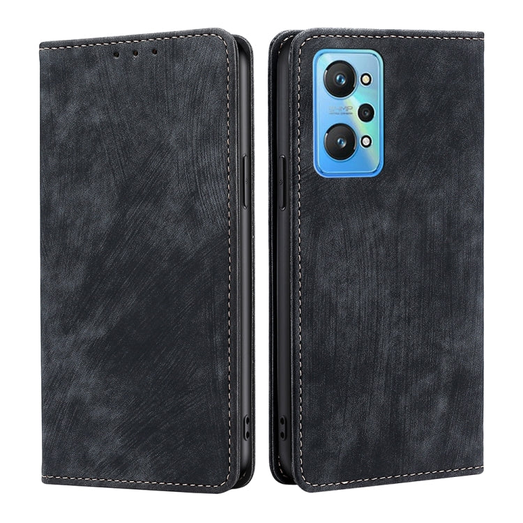 Custodia per telefono in pelle magnetica con spazzola antifurto RFID, For Realme 9i, For Realme C31, For Realme GT Neo2 5G, For Realme GT Neo3