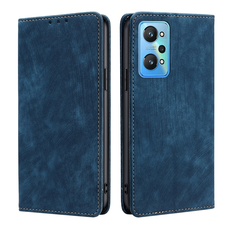 Custodia per telefono in pelle magnetica con spazzola antifurto RFID, For Realme 9i, For Realme C31, For Realme GT Neo2 5G, For Realme GT Neo3