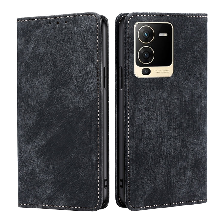 Custodia per telefono in pelle magnetica con spazzola antifurto RFID, For Realme Narzo 50A, For vivo S15 5G, For vivo S15E 5G/T1 Snapdragon 778G, For vivo X60 Pro+