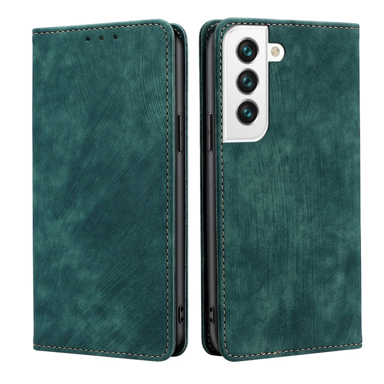 Custodia per telefono in pelle magnetica con spazzola antifurto RFID, For Samsung Galaxy S21+ 5G, For Samsung Galaxy S22 5G, For Samsung Galaxy S22+ 5G, For Sony Xperia 10 IV