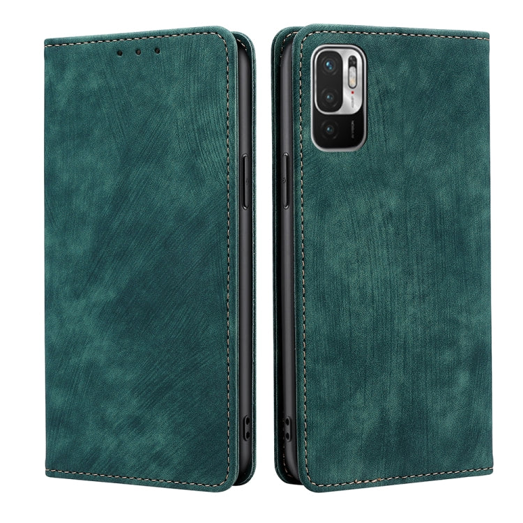 Custodia per telefono in pelle magnetica con spazzola antifurto RFID, For Xiaomi Redmi K50/K50 Pro, For Xiaomi Redmi Note 11 5G/Poco M4 Pro 5G, For Xiaomi Redmi Note 10 JE  Japan, For Xiaomi 12