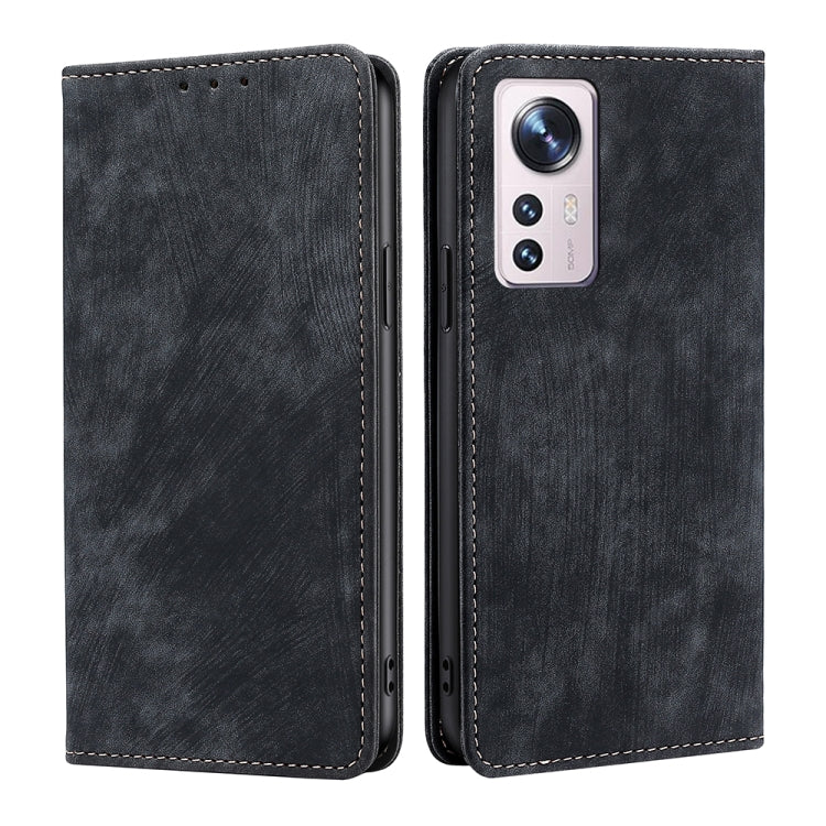 Custodia per telefono in pelle magnetica con spazzola antifurto RFID, For Xiaomi Redmi K50/K50 Pro, For Xiaomi Redmi Note 11 5G/Poco M4 Pro 5G, For Xiaomi Redmi Note 10 JE  Japan, For Xiaomi 12
