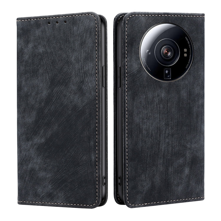 Custodia per telefono in pelle magnetica con spazzola antifurto RFID, For Xiaomi 12S Ultra, For Xiaomi Poco C40, For Xiaomi Poco M4 5G, For OnePlus Nord CE 2 5G