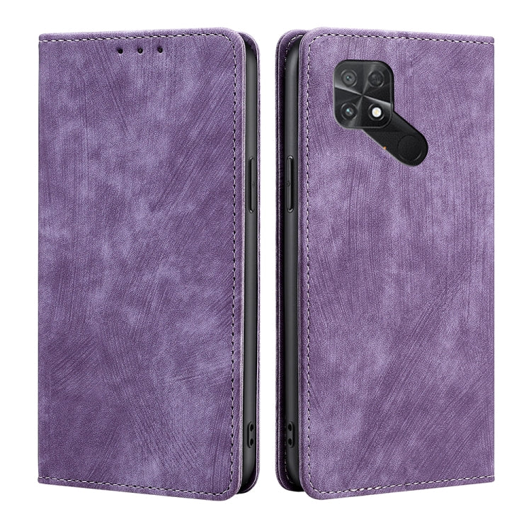 Custodia per telefono in pelle magnetica con spazzola antifurto RFID, For Xiaomi 12S Ultra, For Xiaomi Poco C40, For Xiaomi Poco M4 5G, For OnePlus Nord CE 2 5G