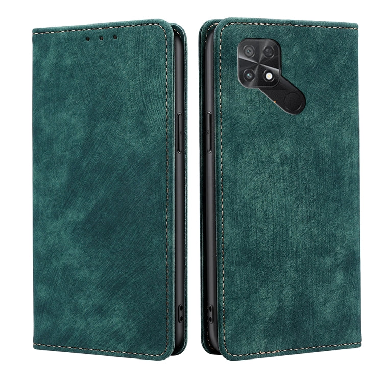 Custodia per telefono in pelle magnetica con spazzola antifurto RFID, For Xiaomi 12S Ultra, For Xiaomi Poco C40, For Xiaomi Poco M4 5G, For OnePlus Nord CE 2 5G