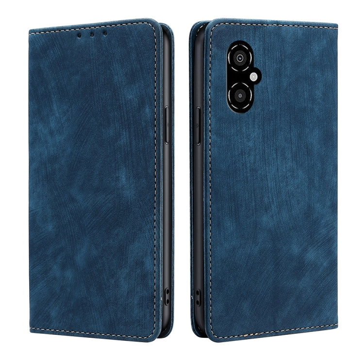 Custodia per telefono in pelle magnetica con spazzola antifurto RFID, For Xiaomi 12S Ultra, For Xiaomi Poco C40, For Xiaomi Poco M4 5G, For OnePlus Nord CE 2 5G