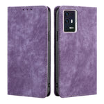 Custodia per telefono in pelle magnetica con spazzola antifurto RFID, For ZTE Axon 30 Pro