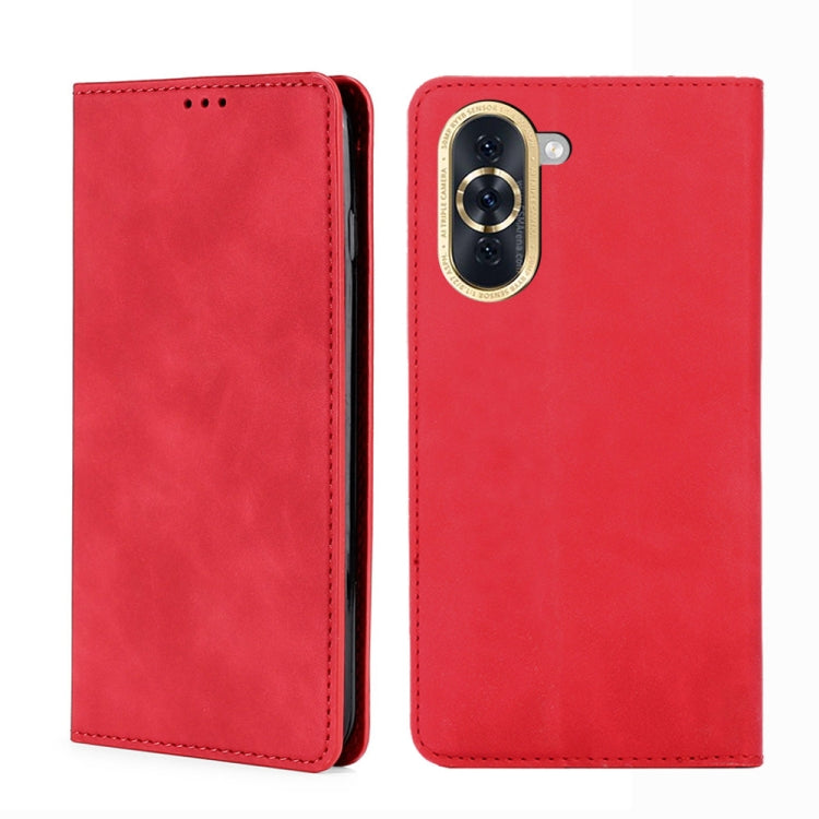 Custodia per telefono in pelle con vibrazione orizzontale magnetica Skin Feel, For Huawei nova 10, For Huawei nova 10 Pro, For Huawei Enjoy 50/nova Y70 Plus/Y70 4G
