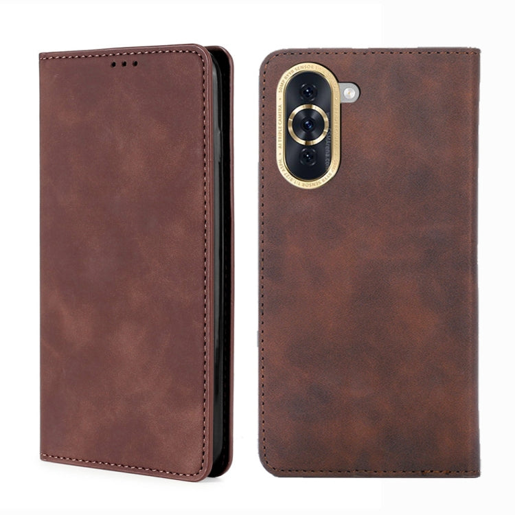 Custodia per telefono in pelle con vibrazione orizzontale magnetica Skin Feel, For Huawei nova 10, For Huawei nova 10 Pro, For Huawei Enjoy 50/nova Y70 Plus/Y70 4G