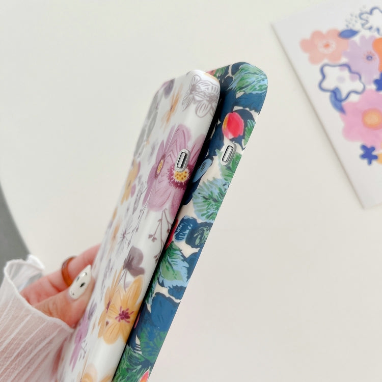 Custodia TPU floreale con cordino per iPhone 13 Pro Max