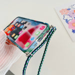 Custodia TPU floreale con cordino per iPhone 11 Pro Max