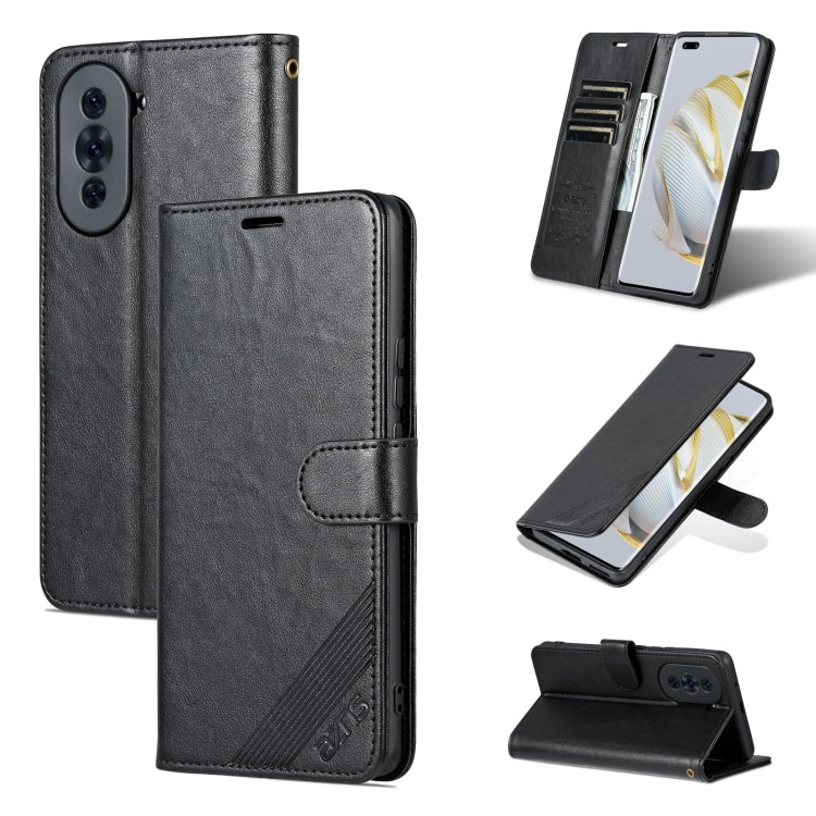 AZNS Custodia per cellulare in pelle di pecora con struttura in pelle di pecora, For Huawei nova 10 Pro, For Huawei nova 10