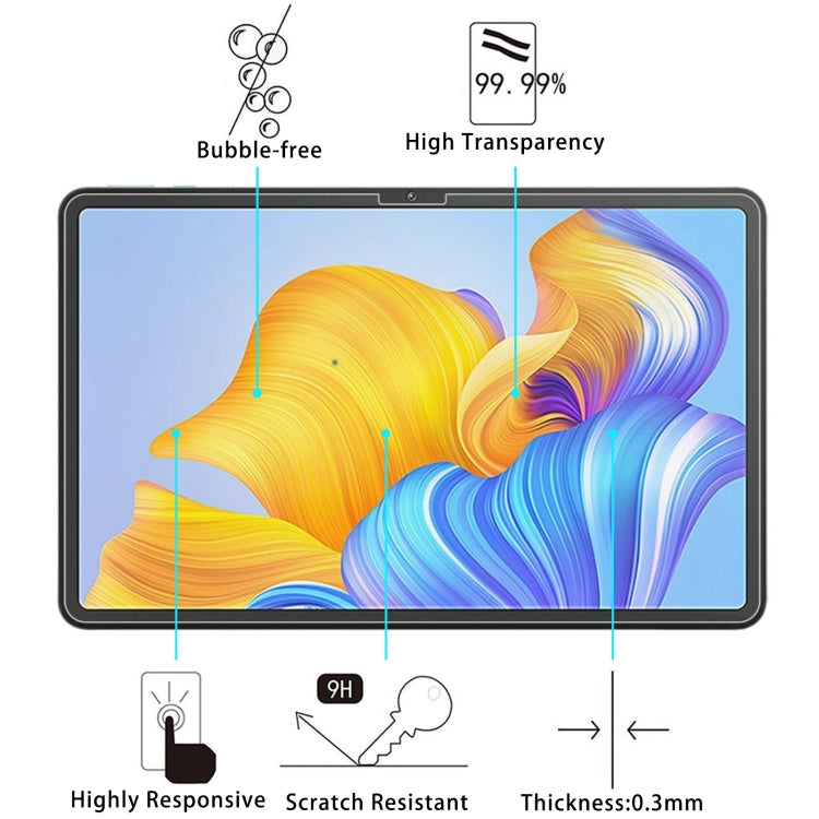 2 pellicole in vetro temperato antideflagrante 9H 0,3 mm, For Honor Pad 8 / Oukitel OT5S (2pcs)