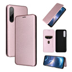 Custodia per telefono in pelle con vibrazione magnetica in fibra di carbonio, For HTC Desire 22 Pro, For Realme C30, For Nokia C21 Plus, For Xiaomi 12S Ultra