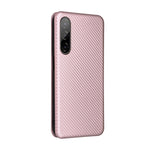 Custodia per telefono in pelle con vibrazione magnetica in fibra di carbonio, For HTC Desire 22 Pro, For Realme C30, For Nokia C21 Plus, For Xiaomi 12S Ultra