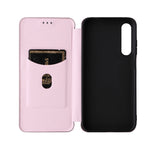Custodia per telefono in pelle con vibrazione magnetica in fibra di carbonio, For HTC Desire 22 Pro, For Realme C30, For Nokia C21 Plus, For Xiaomi 12S Ultra