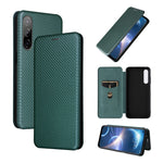 Custodia per telefono in pelle con vibrazione magnetica in fibra di carbonio, For HTC Desire 22 Pro, For Realme C30, For Nokia C21 Plus, For Xiaomi 12S Ultra
