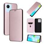 Custodia per telefono in pelle con vibrazione magnetica in fibra di carbonio, For HTC Desire 22 Pro, For Realme C30, For Nokia C21 Plus, For Xiaomi 12S Ultra